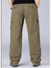 Men's Multi-pocket Cotton Cargo Pants: Spring/Autumn Loose Fit