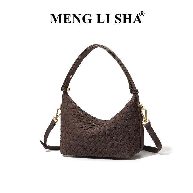 Autumn and winter new matte retro handwoven lunch box bag women's fashion versatile shoulder messenger bag trendy handbag