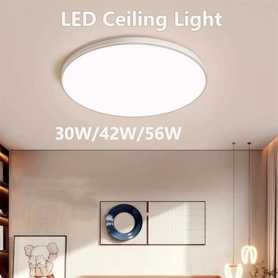 Lampa sufitowa LED do salonu, przeciwodblaskowa, bez migotania, wodoodporna i odporna na zaparowanie, LEDowe światło wewnętrzne, światło do sypialni, światło na balkon, miękkie białe światło