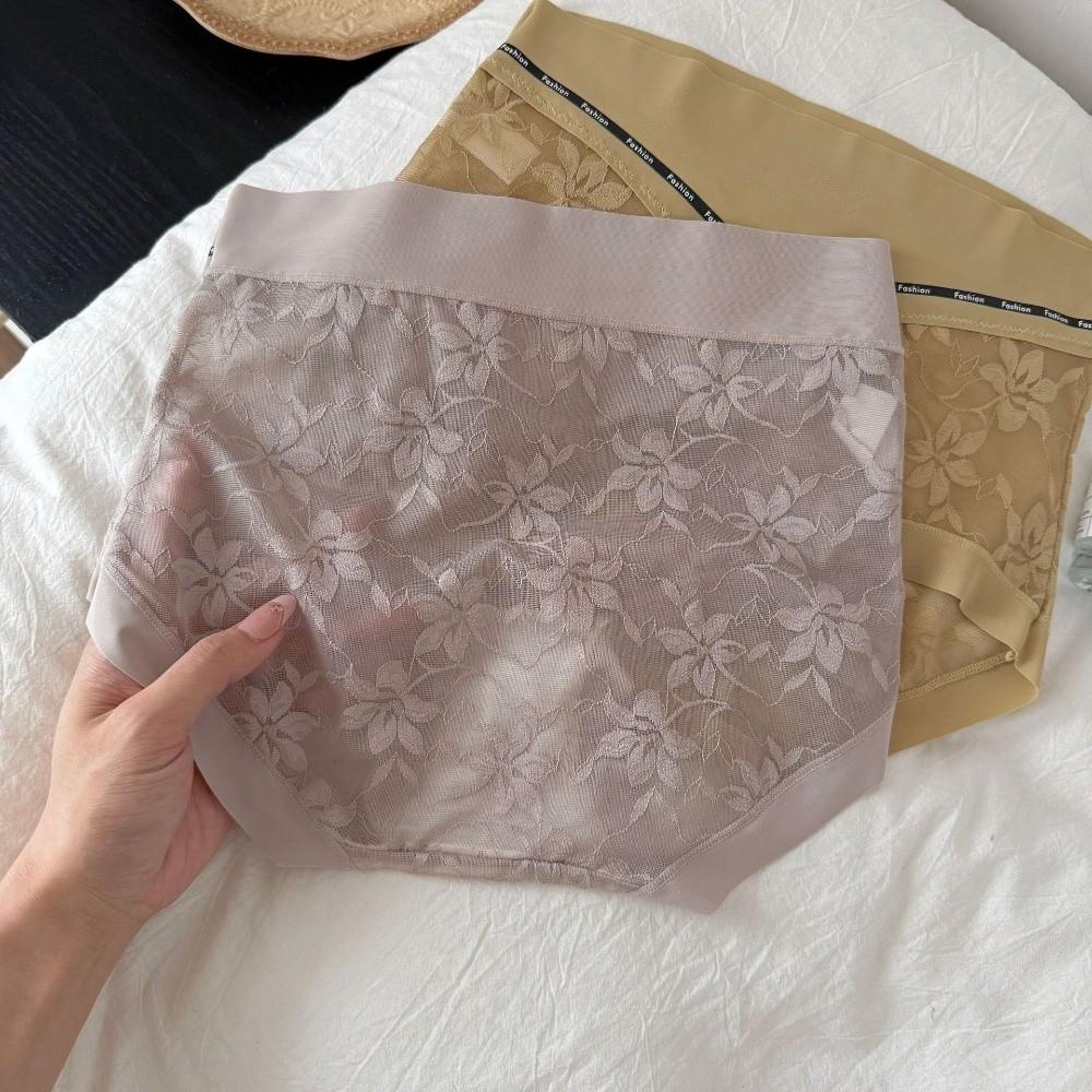 High Waist Thin Lace Panties Shapewear Slimming Shapers Floral Briefs Butt Lifter Underpants Girls