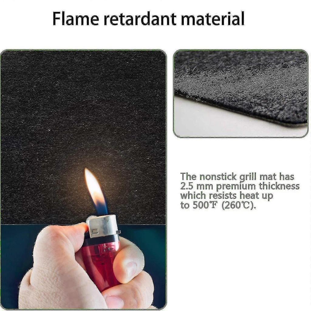 Fireproof Fireplace Hearth Rug Non Slip Protection Mat Flame Resistant Pad For Fireplace, Stove Protection - RIpj