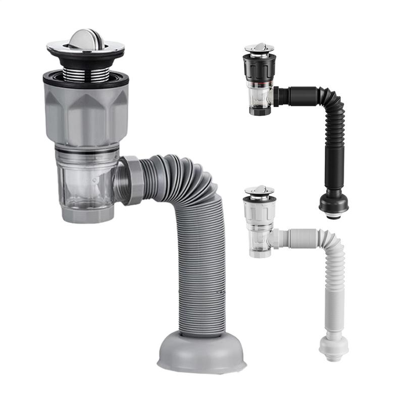 Tubo di scarico flessibile espandibile anti-odore, tubo di uscita scarico, tubo di scarico per lavabo regolabile, sigillante, tubo di scarico anti-odore