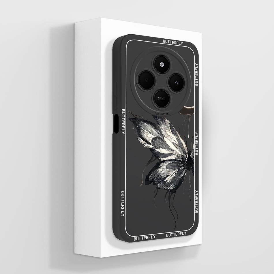 Per Custodia Telefono POCO C75 Carino Cuore Gatto Morbido Silicone Liquido Cover Posteriore Per Xiaomi Poco C 75 Protezione Completa Anti Caduta Funda Capa