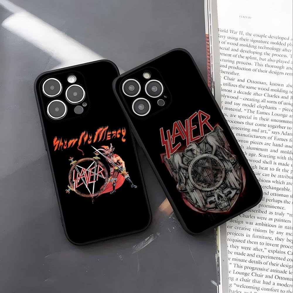 Slayer Heavy Metal Rock Band Phone Case For IPhone 17 Pro Max 16 15 14 Pro Max 13 11 X Xs Xr 8 7Plus Silicone Cover