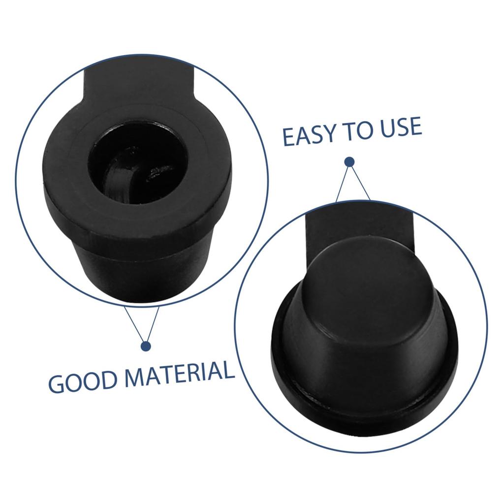 Iplusmile 10pcs Caliper Dust Boots Car Bleeder Cap Brake Accessories Cap Motorcycle Fitting Cap Black Rubber
