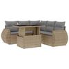 VidaXL Salon de jardin avec coussins 6 pcs beige résine tressée 3268529
