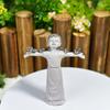 Girl And Boy Garden Statue Kids First Kiss Decorative Sculpture Outdoor Resin Waterproof Ornament for Yard Patio Flower Bed