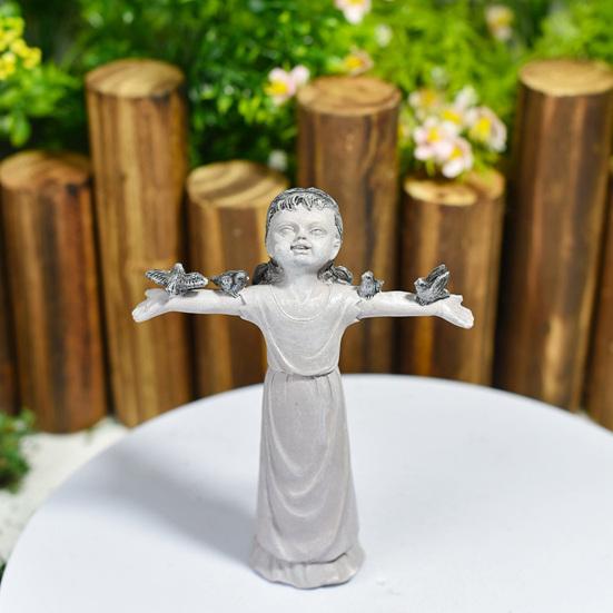 Girl And Boy Garden Statue Kids First Kiss Decorative Sculpture Outdoor Resin Waterproof Ornament for Yard Patio Flower Bed
