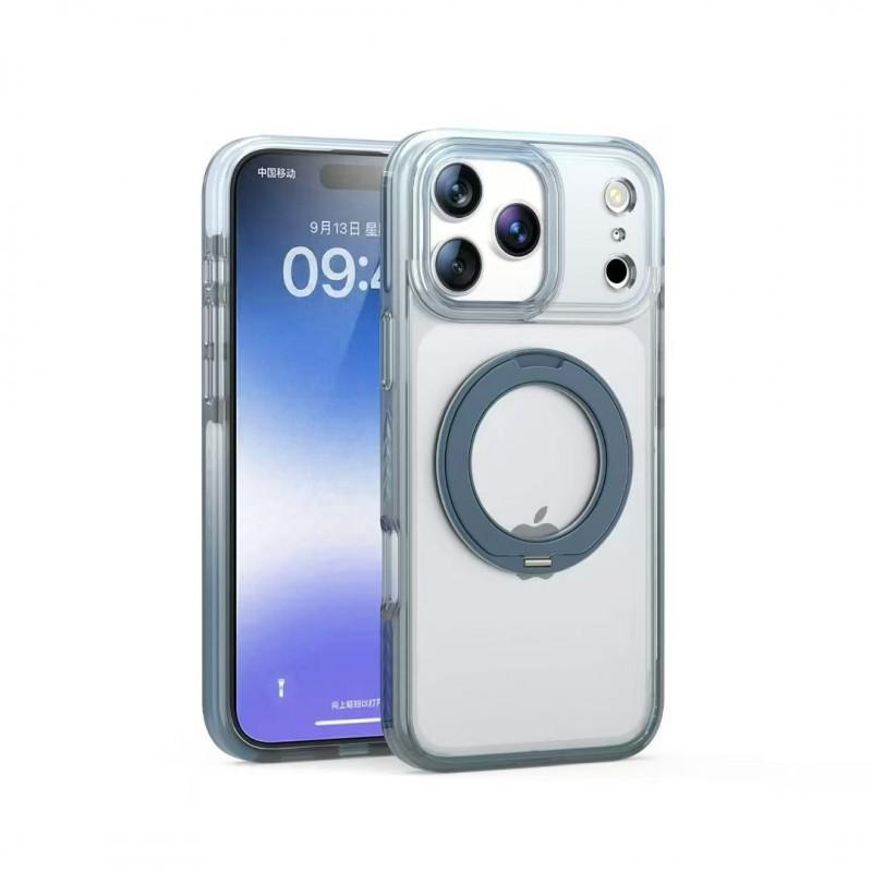 Magnetic 360 Rotating Phone Case IPhone 17 Pro Max 16 15 With TPU Shockproof Frame Stand