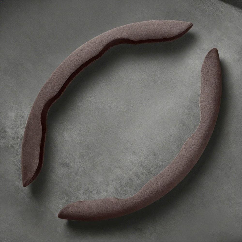 2pcs Luxury Faux Suede Cover Ergonomic Anti-Slip Cover Snap-On Cover  All-Weather Driving