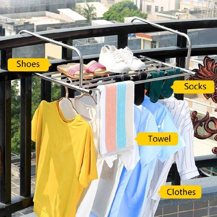 Stainless Steel Folding Drying Rack Collapsible Clothes Towel Bath Towel Shoe