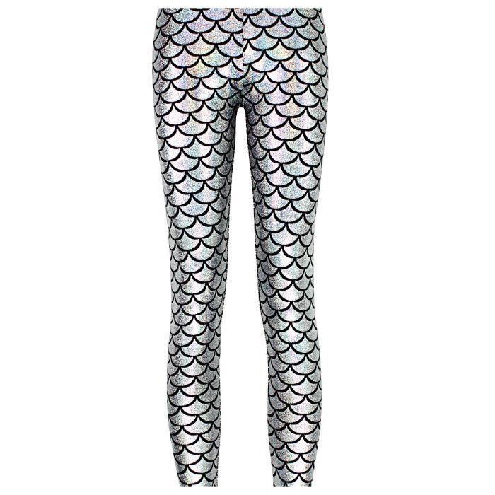 3D digitální potisk rybí šupiny jednodílné legíny na podzim/zimu