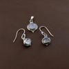 925 Sterling Silver Moonstone Pendant Earring Set, Silver Women Jewelry, Handmade Jewelry, Gift For Her An0450-516