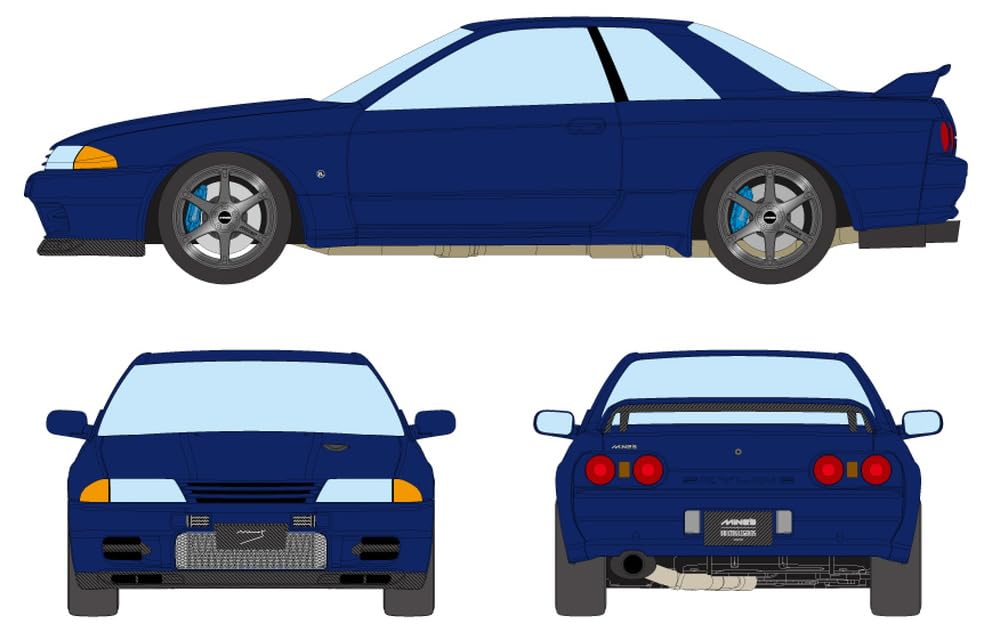 

Make up EIDOLON scale BUILT BY LEGENDS Skyline Nara Blue Finished Model EM679B 1/43 Mine s GT-R (BNR32)