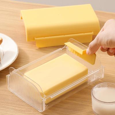 Butter Dish Airtight Storage Modern with Cutter Fridge Cheese Container Butter Tray for Countertop Refrigerator RV Farmhouse