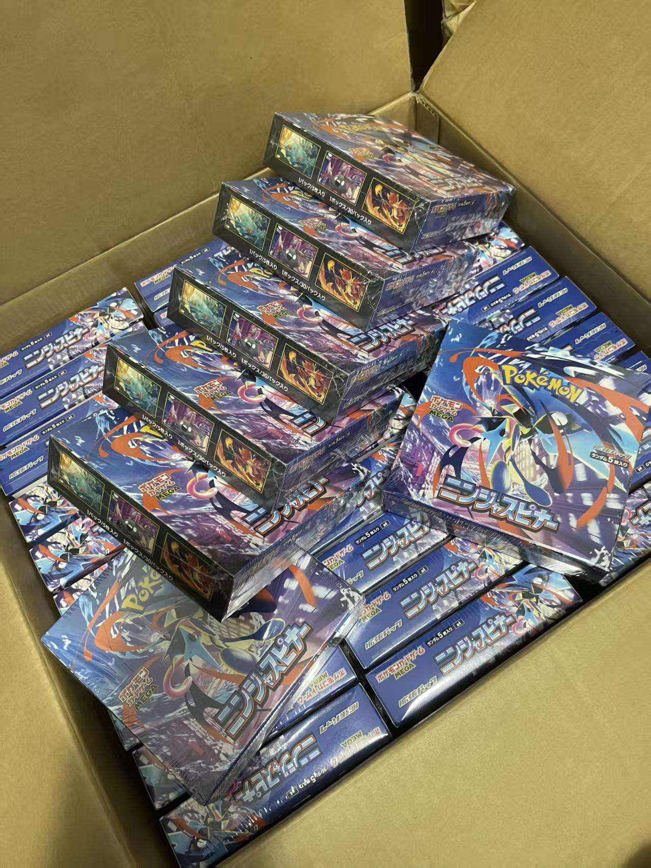 Pokemoned MEGA M4 Mega Greninja Ex Ninja Spinner Japanese Version PTCG Trading Cards Family Board Game-Portable Paper Cards