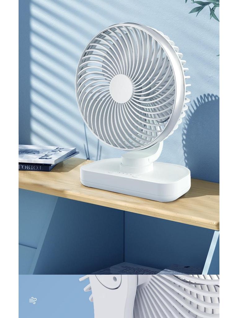2025 Portable Silent Desktop Fan for Students with Free Rotation and Rechargeable Battery