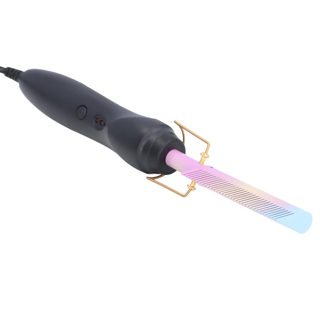 Hot Comb Uniform Heat Portable Lightweight Anti Scald Quick Heating Up Easy Adjustment Straightening Comb