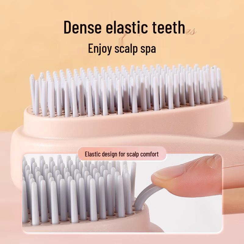 Retractable Anti-static Massage Comb: Gentle on Scalp, Smooths and Cleans Hair, Ideal for Home Hairdressing
