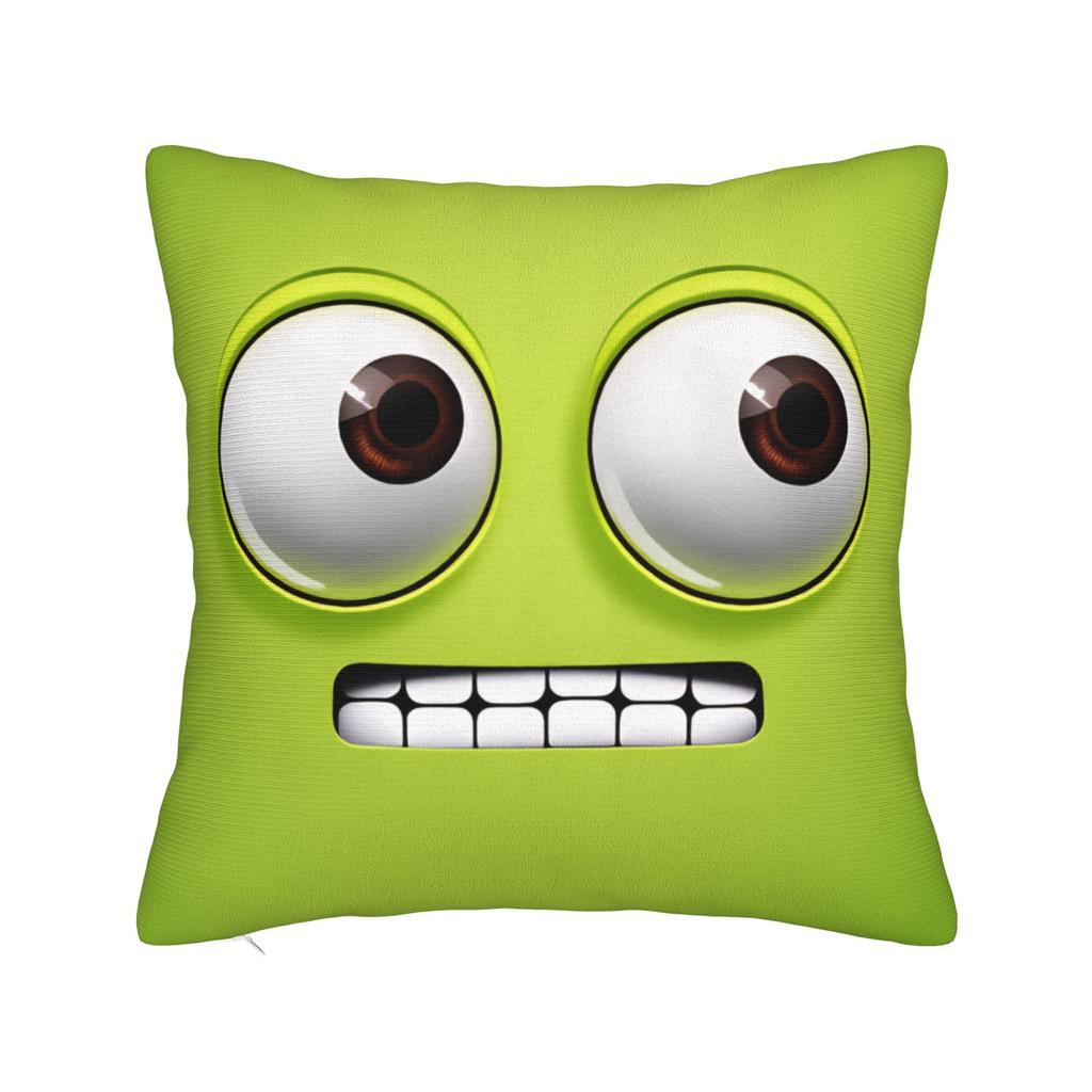 Cartoon Face Meme With Two Eyes Pillow Case Soft Pillow Cover Kawaii Pillowcases For Sofa Couch Bed Living Room