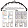 FOSOTO Fast Shipping Led Half Moon Eyelash Extension Floor Lamp Beauty Salon Make Ring Light for Nail Artist Lashes Extension