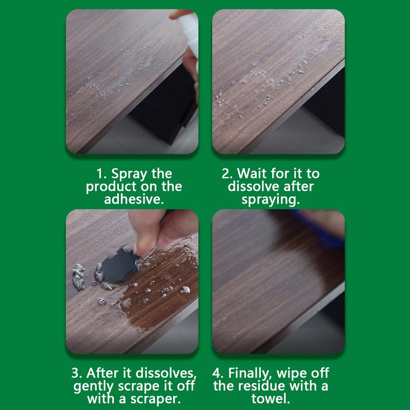 Adhesive Removal Spray 100ml Car Sticker Cleaning Agent With Scraper Label Glue Cleaner Spray For Wood Ceramic Vehicle Home