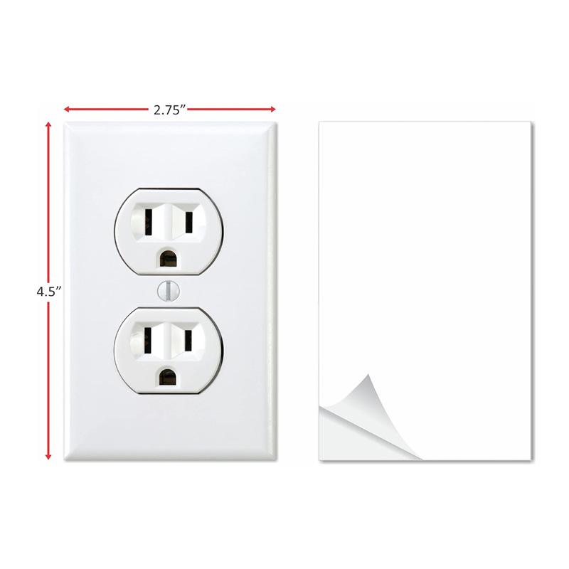 3PCS Funny Fake Power Outlet Stickers, Prank Wall Decals for Office and Home, Joke Socket Switch Decals, Home Decor Prank Gadget