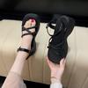 Versatile Summer Roman Shoes Outerwear Skirt Sandals Women's Platform with Super Fire Internet Celebrity New Word Small Man 2025