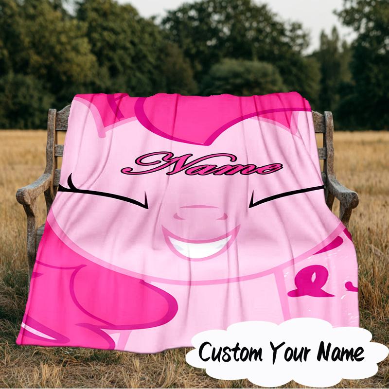 Custom Name Pinkie Unicorn Journal Blanket Ideal Bedding Blanket Perfect for Travel, Camping, Living Rooms, Offices, Sofas, Fan Christmas gift