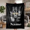 Juventus FC Benutzerdefinierte Flanelldecken Weich Warm Gemütlich Überwürfe für Wohnkultur Feiertagsgeschenke