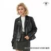 2026 New Arrival Women's Leather Jacket Short Faux Leather Moto Biker Coat Oversized Stylish Outwear