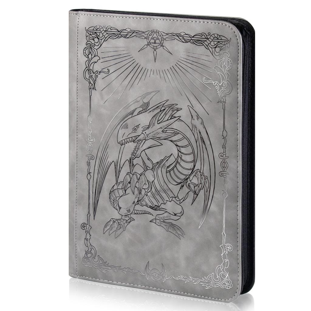 Trading card binder,Ringless Zip laser foiling Binder,540 Double Sided Pocket Collectible Trading Card Albums for yugioh,MTG,
