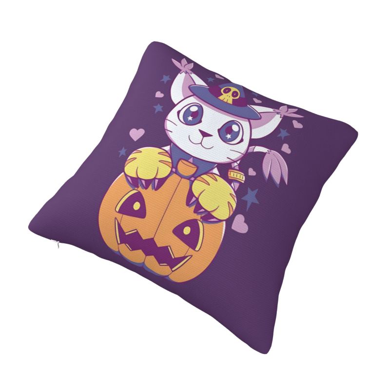 Custom Gatomon Modern Throw Pillow Cover Adventure Anime Chair Cushion