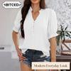 Women's Fashion Casual V-Neck Short Sleeve Blouses & Shirts