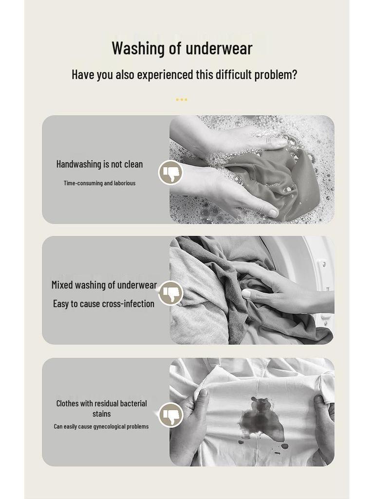 Compact Wireless Mini Washing Machine for Underwear & Socks - Fully Automatic