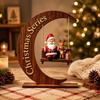 Geyik Noel Süsleri Ahşap Noel Dekorasyonu Sallanan Noel Baba Dekorasyonu Ofis İçin