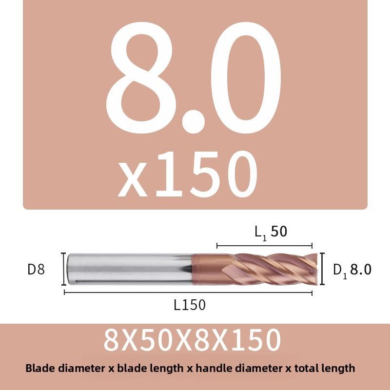 55 Degree Tungsten Steel Milling Cutter 4-blade Extended Carbide End Mill 200 Length And 150 Length CNC Hardware Tool