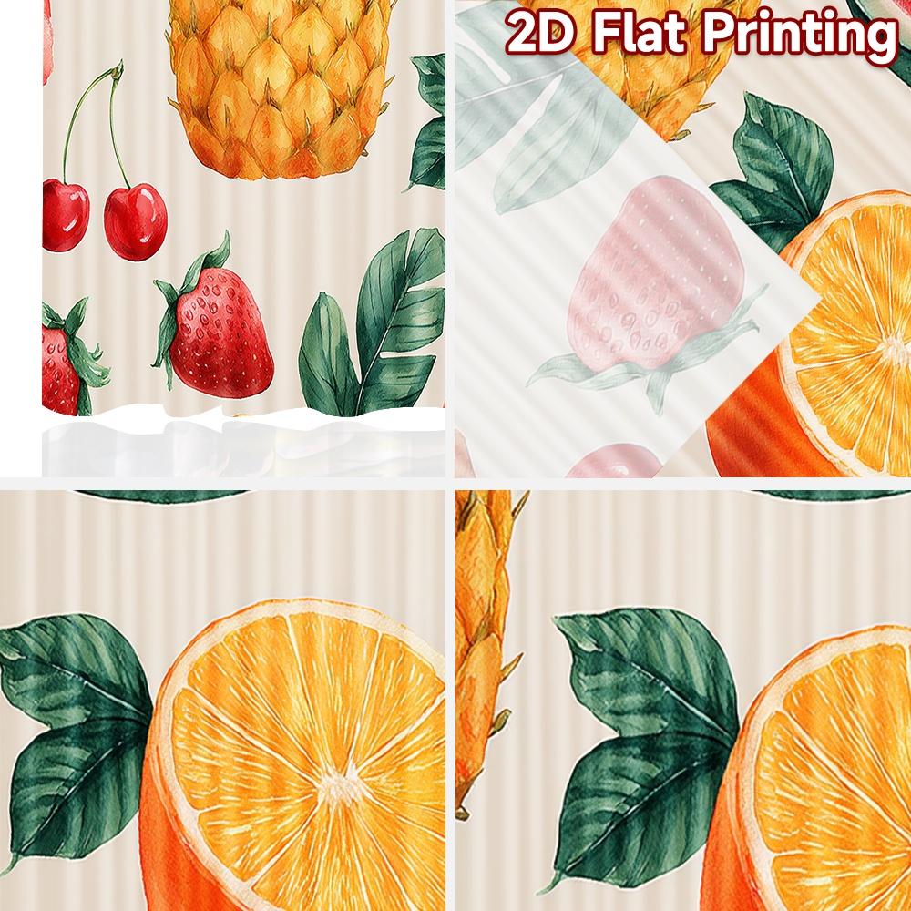 Set Of 2 Flat Printing Curtains Without Rod Fruit Fiesta Design Saint Patrick Is Day Holiday Semi Curtain With Light Filtering Polyester