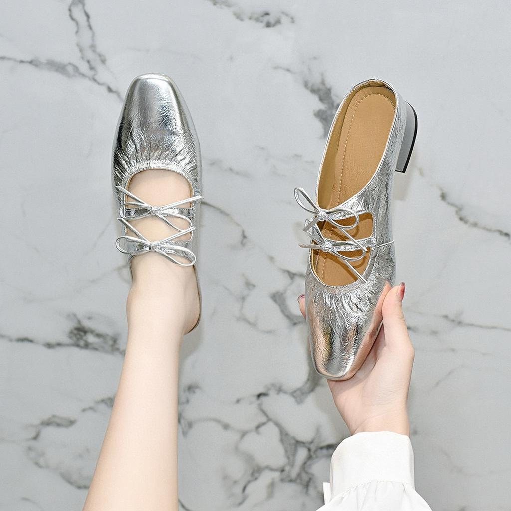 Baotou Sandalen Damen Sommer neue hohle Riemen niedrige Absätze lässige Pantoletten Abendschuhe Hausschuhe