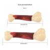 Dog Chew Toy for Aggressive Chewers for Tough Nylon and Rubber Bone Toy Beef Flavor Toothbrush for Small Dogs Teething