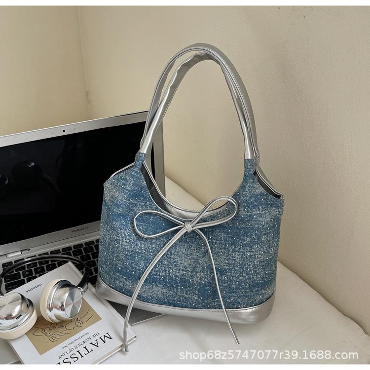 This Year's Popular Fashion Temperament Underarm Bag Women's 2025 New Large-capacity Bow Portable Shoulder Bag Tote Bag