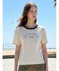 Poebeo21 Color Block Lettering Logo Short Sleeve T-Shirt (Ftdbts020)