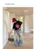 INSS Retro Washed American Style Loose Wide-Leg Denim Pants Women, Floor-Length, Spring 2026 #900501