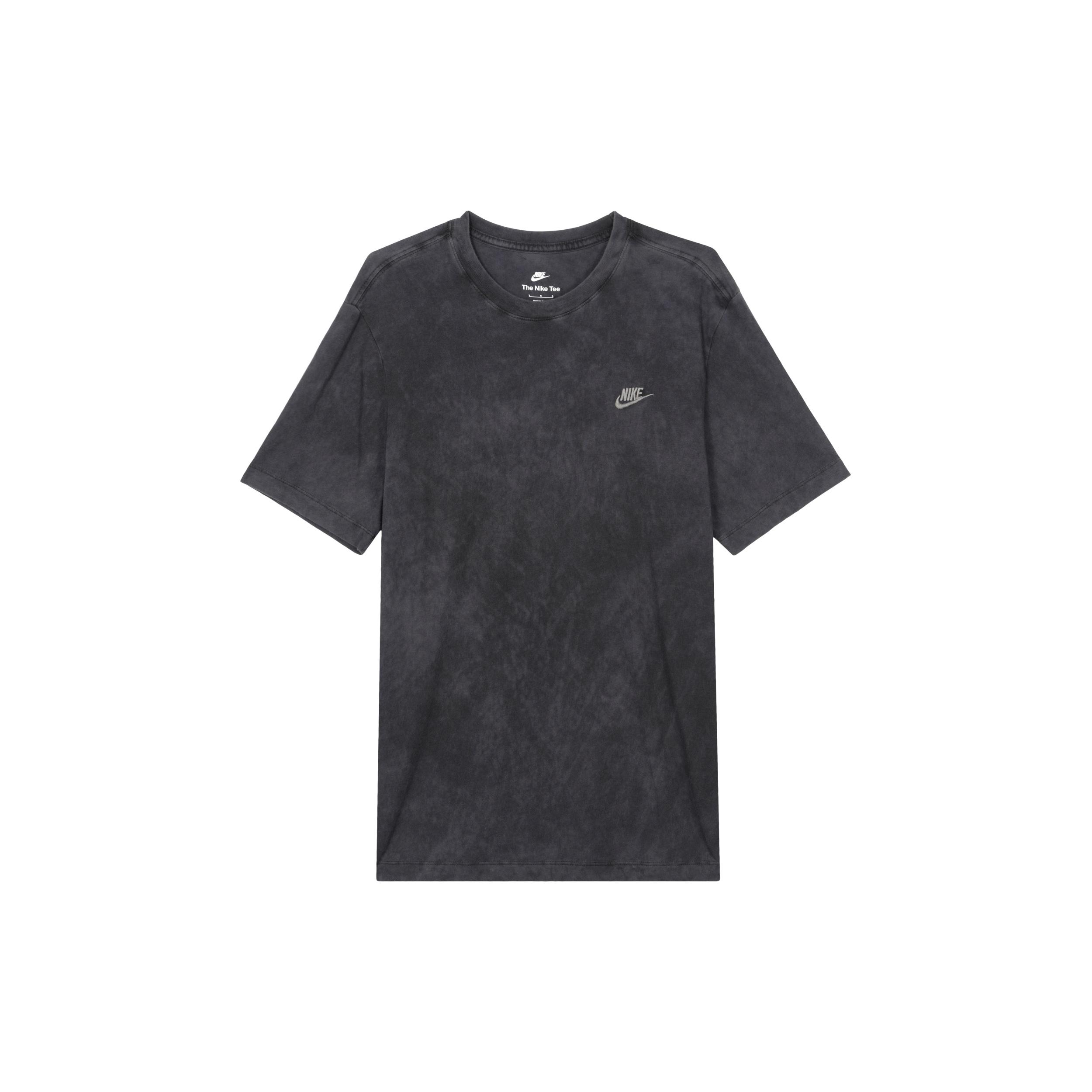 Nike Sportswear Club Washed-Dye T-Shirt  Black  Men s FD1283-010 XXL
