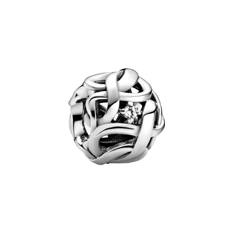 Pandora Hollow Weave Eternity Symbol Charm Women Charm 798824C01 Silver