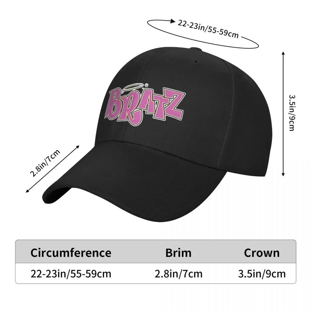 Bratz Logo Casual Baseball Cap Spring Trucker Hat Wholesale Outdoor Gym Snapback Cap Unisex Men Trendy Baseball Caps