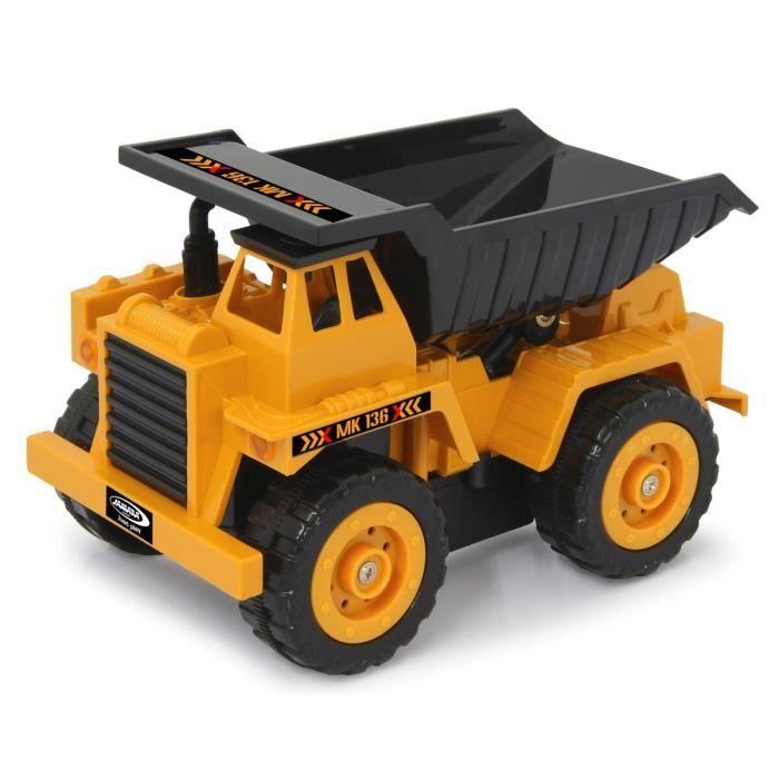 Véhicule de construction radiocommandé - JAMARA - CAMION À BENNE MK136 - Jaune - 1:36 - 2,4GHz