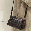 Popular Woven Square Bag 2025 Summer New Calfskin Leather Shoulder Bag French Mini Bag