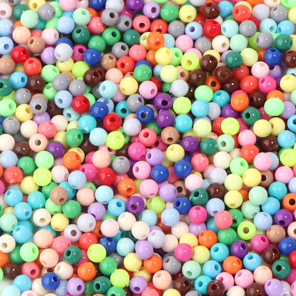 Colorful 4mm Acrylic Round Seed Beads for DIY Jewelry, Bracelets, and Necklaces