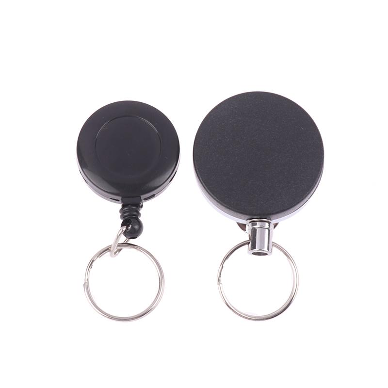 Camping Heavy Duty Retractable Pen Cap Pull Keychain Holder Reel Carpenter Pencils Anti Lost Rope Key Ring Chain Belt Clip